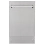 ZLINE 18 in. Tallac Series 3rd Rack Top Control Built-In Dishwasher in Stainless Steel and Traditional Handle, 51dBa (DWV-304-18)