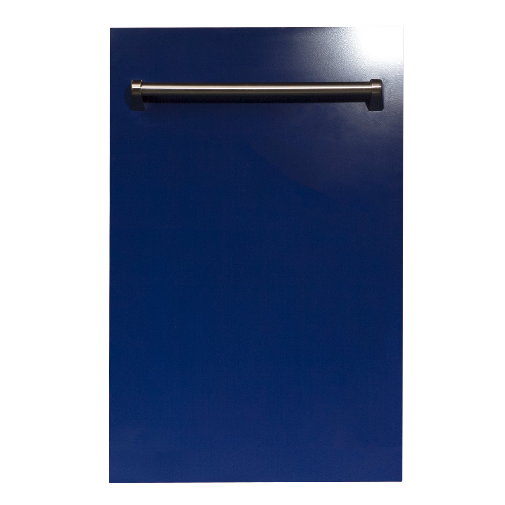 ZLINE 18 in. Compact Blue Gloss Top Control Built-In Dishwasher with Stainless Steel Tub and Traditional Style Handle, 52dBa (DW-BG-18)