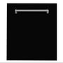 ZLINE 24" Dishwasher Panel in Black Matte with Traditional Handle (DP-BLM-24)