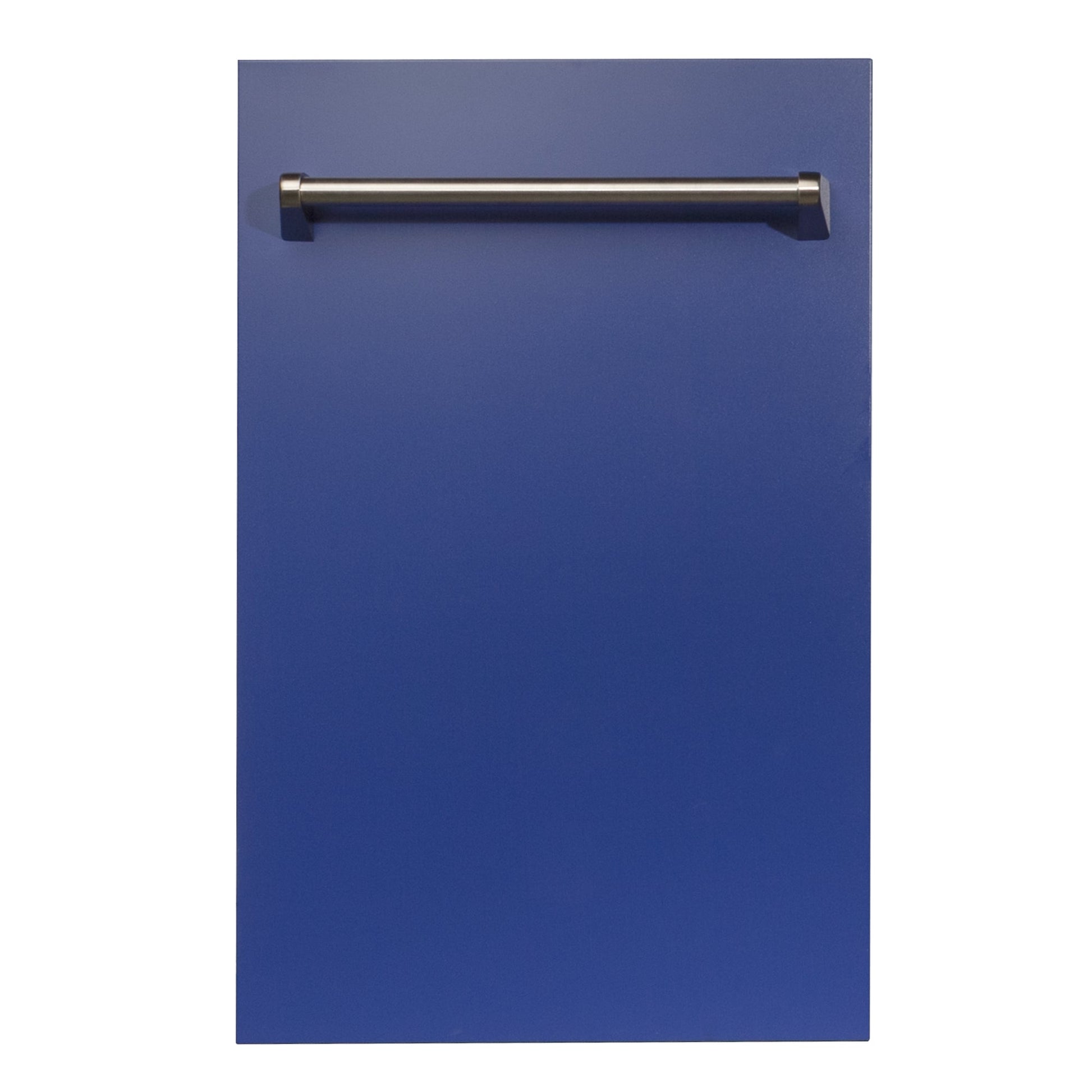 ZLINE 18 in. Compact Blue Matte Top Control Built-In Dishwasher with Stainless Steel Tub and Traditional Style Handle, 52dBa (DW-BM-18)