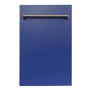 ZLINE 18 in. Dishwasher Panel in Blue Matte with Traditional Handle (DP-BM-18)