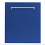 ZLINE 24" Dishwasher Panel in Blue Matte with Traditional Handle (DP-BM-24)