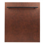 ZLINE 24" Dishwasher Panel in Hand-Hammered Copper with Modern Handle (DP-HH-24)