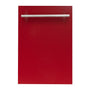 ZLINE 18 in. Dishwasher Panel in Red Gloss with Modern Handle (DP-RG-H-18)