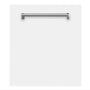 ZLINE 24" Dishwasher Panel in White Matte with Traditional Handle (DP-WM-24)