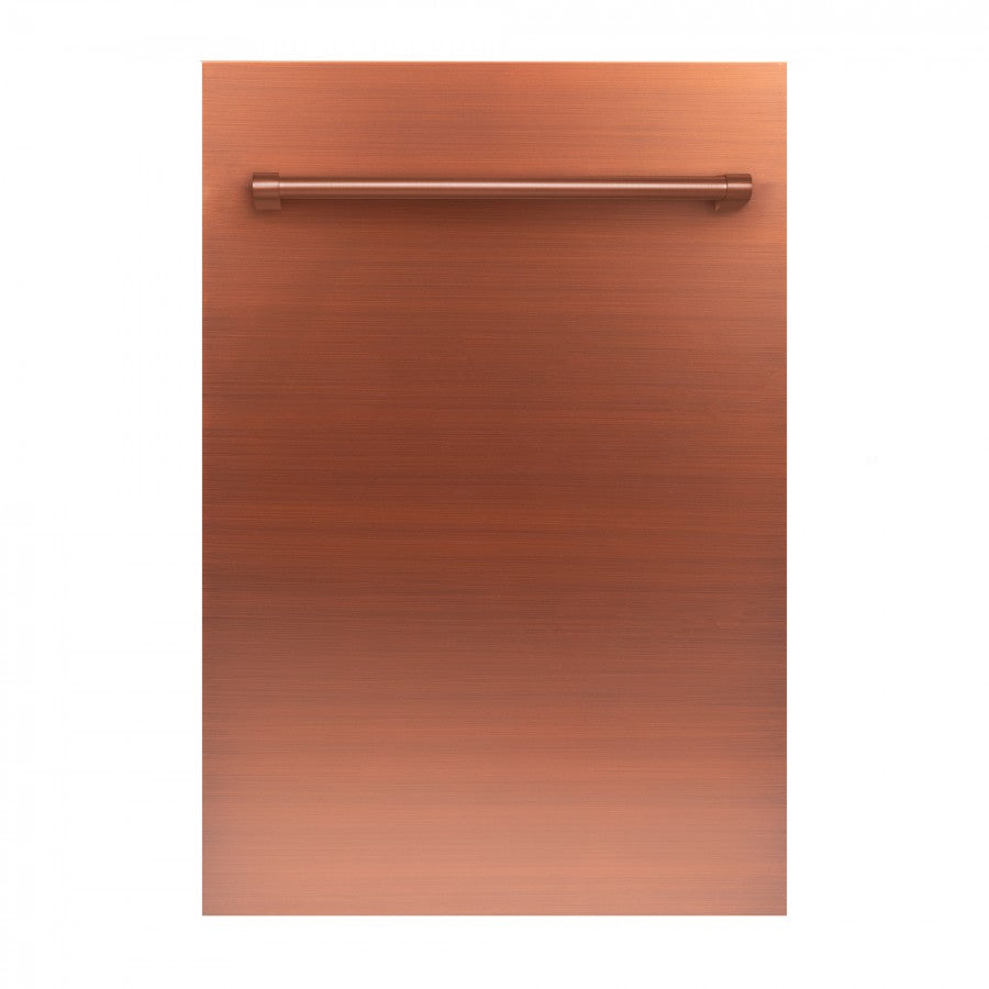 ZLINE 18 in. Compact Copper Top Control Built-In Dishwasher with Stainless Steel Tub and Traditional Style Handle, 52dBa (DW-C-H-18)