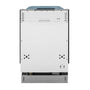 ZLINE 18 in. Compact Top Control Built-In Dishwasher with Satin Stainless Steel Panel and Stainless Steel Tub with Modern Style Handle, 52dBa (DW-SN-18)