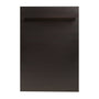 ZLINE 18 in. Compact Oil-Rubbed Bronze Top Control Built-In Dishwasher with Stainless Steel Tub and Traditional Style Handle, 52dBa (DW-ORB-H-18)