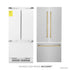 ZLINE Autograph Edition 36 in. 19.6 cu. ft. French Door Built-In Bottom Freezer Refrigerator with Water Dispenser and Ice Maker in DuraSnow® Stainless Steel with Polished Gold Accents (RBIVZ-SN-36-G)