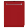 ZLINE 24 in. Monument Series 3rd Rack Top Touch Control Dishwasher with Red Gloss Panel, 45dBa (DWMT-RG-24)