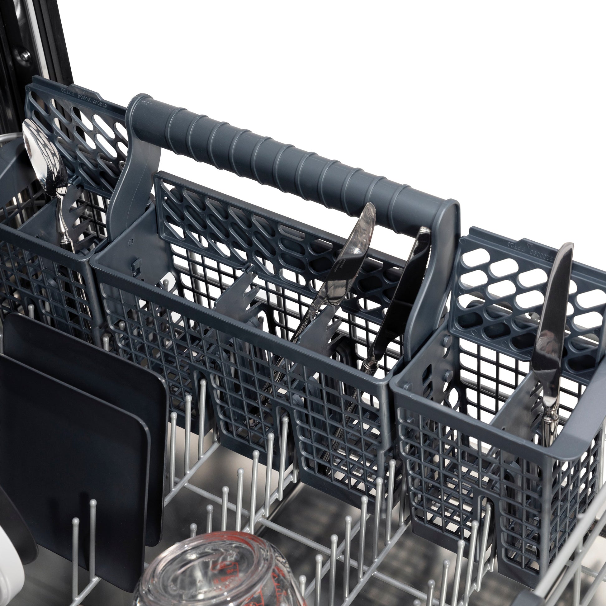 ZLINE Autograph Edition 24" 3rd Rack Top Touch Control Tall Tub Dishwasher in DuraSnow Stainless Steel with Accent Handle, 45dBa (DWMTZ-SN-24)