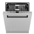 ZLINE Autograph Edition 24" 3rd Rack Top Touch Control Tall Tub Dishwasher in DuraSnow Stainless Steel with Accent Handle, 45dBa (DWMTZ-SN-24)