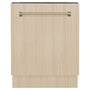 ZLINE Autograph Edition 24" Tallac Series 3rd Rack Top Control Built-In Tall Tub Dishwasher in Custom Panel Ready with Champagne Bronze Handle, 51dBa (DWVZ-24-CB)