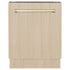 ZLINE Autograph Edition 24" Tallac Series 3rd Rack Top Control Built-In Tall Tub Dishwasher in Custom Panel Ready with Polished Gold Handle, 51dBa (DWVZ-24-G)