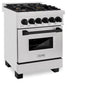 ZLINE Autograph Edition 24 in. 2.8 cu. ft. Legacy Dual Fuel Range with 4 Burner Gas Cooktop and Electric Convection Oven in Satin Stainless Steel and Matte Black Accents (RASZ-SN-24-MB)