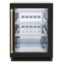 ZLINE Autograph Edition 24 in. Touchstone 151 Can Beverage Fridge With Black Matte Glass Door And Champagne Bronze Handle (RBSOZ-BLM-24-CB)