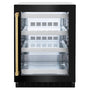 ZLINE Autograph Edition 24 in. Touchstone 151 Can Beverage Fridge With Black Stainless Steel Glass Door And Polished Gold Handle (RBSOZ-BS-24-G)