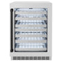 ZLINE Autograph Edition 24 in. Touchstone Dual Zone 44 Bottle Wine Cooler with Satin Stainless Steel Glass Door and Matte Black Handle (RWDOZ-SN-24-MB)