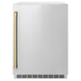 ZLINE Autograph Edition 24 in. Touchstone 151 Can Beverage Fridge With Solid Stainless Steel Door And Champagne Bronze Handle (RBSOZ-ST-24-CB)