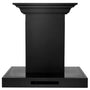 ZLINE 24" Convertible Vent Wall Mount Range Hood in Black Stainless Steel with Crown Molding (BSKENCRN-24)