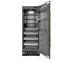 ZLINE Autograph Edition 30 in. 16.7 cu. ft. Column Refrigerator in Black Stainless Steel with Graphite Gray Interior and Champagne Bronze Accents (RCRVZ-BS-30-CB)