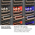ZLINE Autograph Edition 24 in. 12.4 cu. ft. Triple Zone 100 Bottle Column Wine Cooler in Stainless Steel and Polished Gold Accents (RCWVZ-304-24-G)