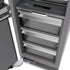 ZLINE Autograph Edition 24 in. 12.5 cu. ft. Column Refrigerator in DuraSnow® Stainless Steel with Graphite Gray Interior and Polished Gold Accents (RCRVZ-SN-24-G)