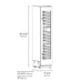 ZLINE Autograph Edition 18 in. 9.0 cu. ft. Triple Zone 68 Bottle Right Hinge Column Wine Cooler in DuraSnow® Stainless Steel with Matte Black Accents (RCWVRZ-SN-18-MB)