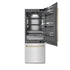 ZLINE Autograph Edition 30 in. 16.1 cu. ft. Built-In Bottom Freezer Refrigerator with Water Dispenser and Ice Maker in DuraSnow® Stainless Steel with Graphite Gray Interior and Polished Gold Accents (GRBIVZ-SN-30-G)
