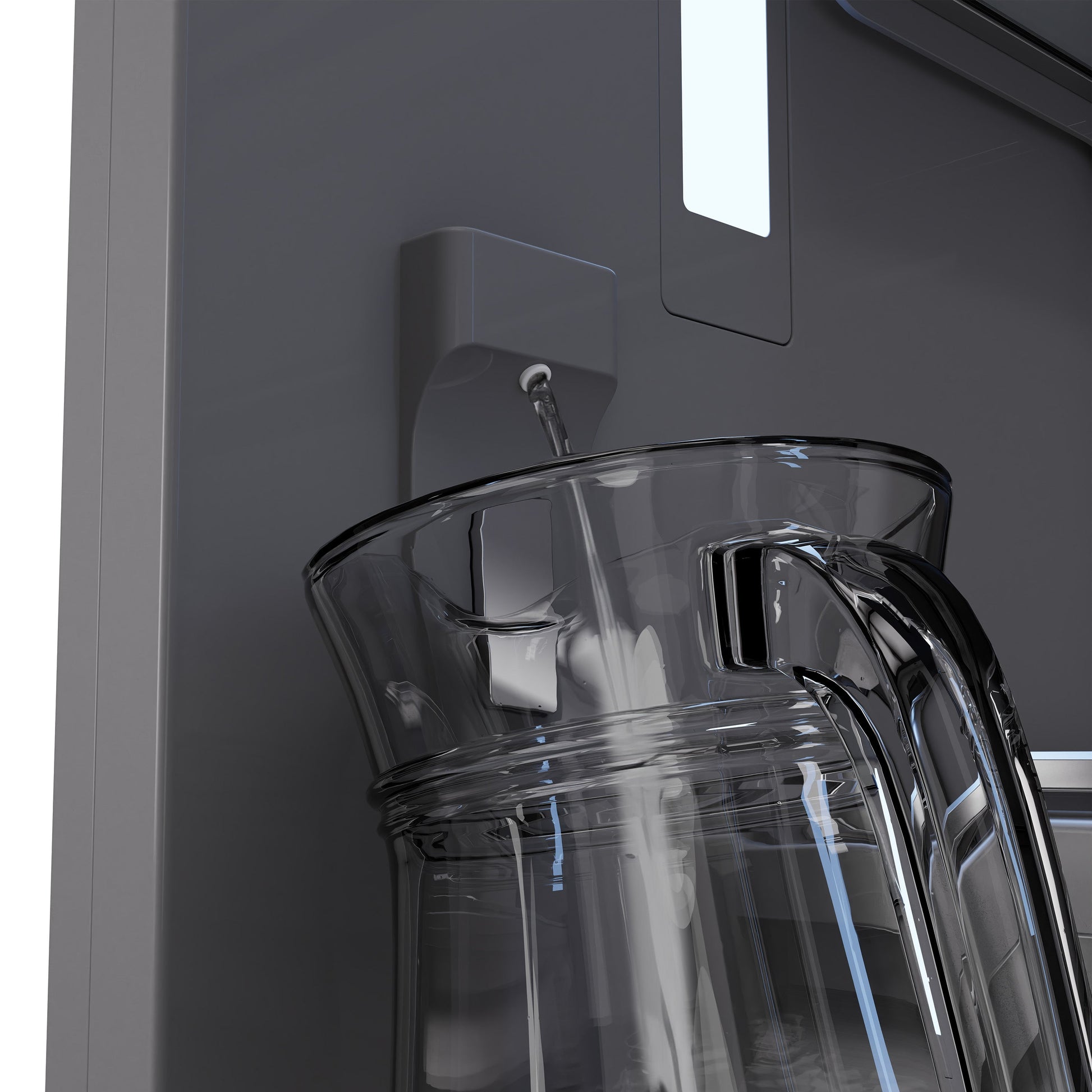 ZLINE Autograph Edition 36 in. 19.6 cu. ft. French Door Built-In Bottom Freezer Refrigerator with Water Dispenser and Ice Maker in DuraSnow® Stainless Steel with Graphite Gray Interior and Matte Black Accents (GRBIVZ-SN-36-MB)