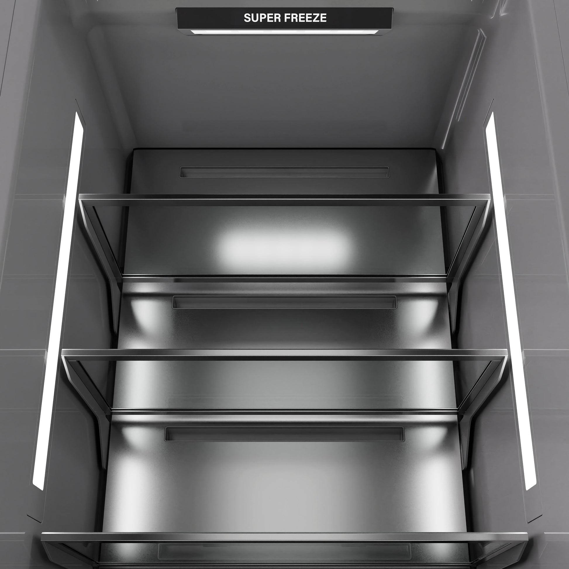 ZLINE Autograph Edition 18 in. 8.6 cu. ft. Panel Ready Right Hinge Column Freezer with Graphite Gray Interior and Polished Gold Accents (RBCFVRZ-18-G)