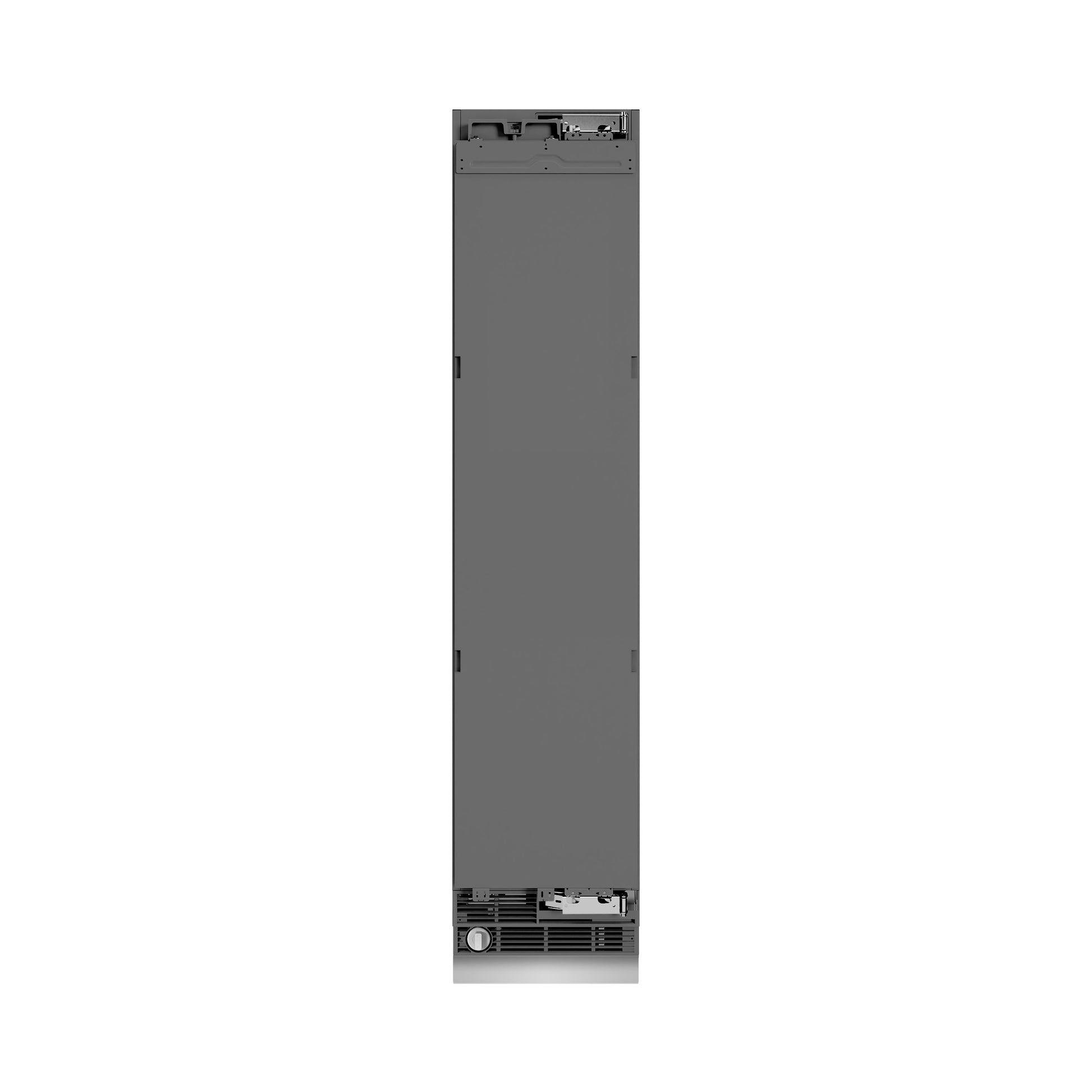 ZLINE Autograph Edition 18 in. 8.6 cu. ft. Panel Ready Right Hinge Column Freezer with Graphite Gray Interior and Polished Gold Accents (RBCFVRZ-18-G)