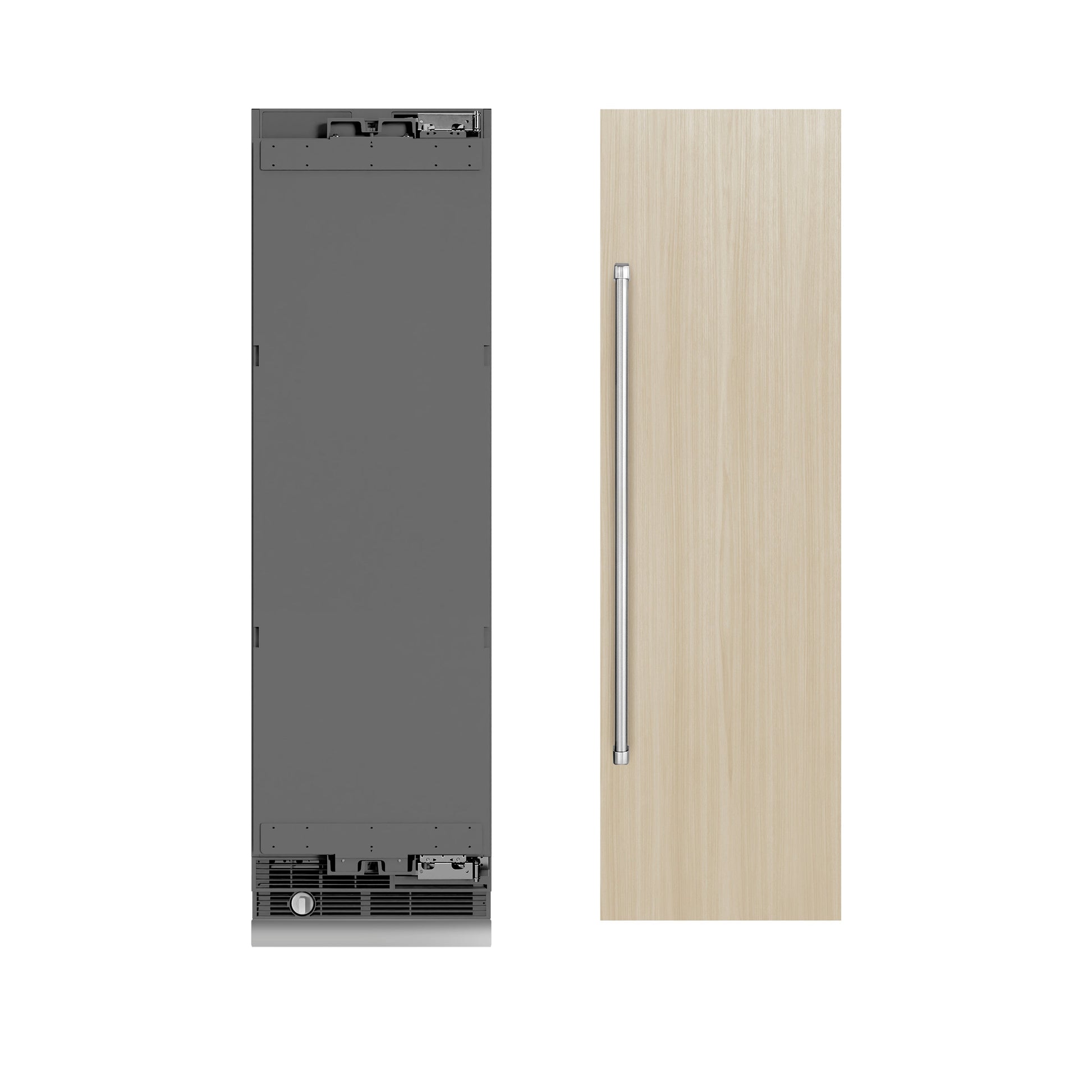 ZLINE 24 in. 12.5 cu. ft. Panel Ready Column Refrigerator with Graphite Gray Interior (RBCRV-24)