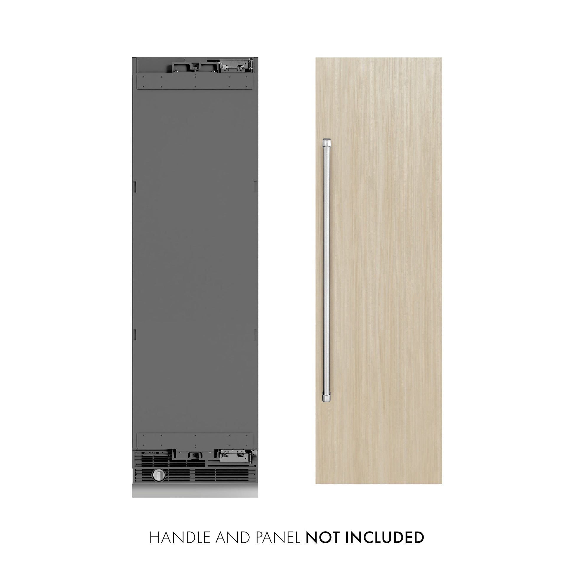 ZLINE 24 in. 12.5 cu. ft. Panel Ready Column Refrigerator with Graphite Gray Interior (RBCRV-24)
