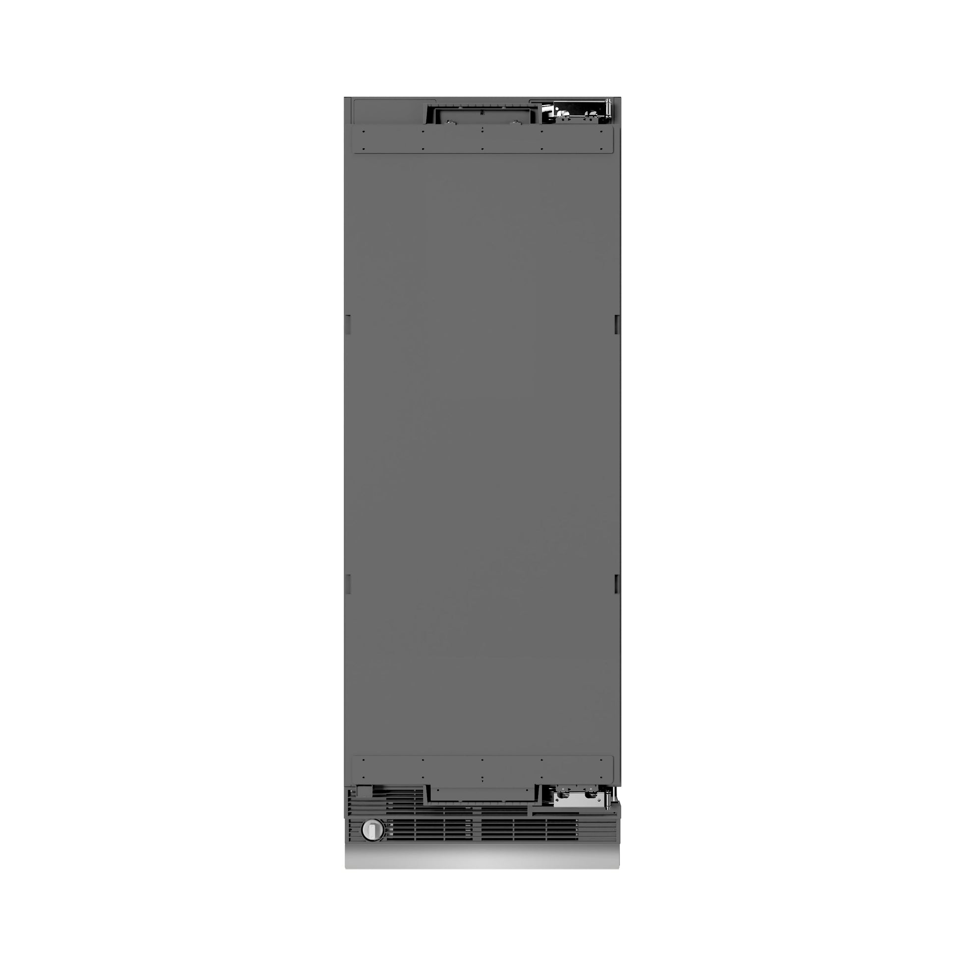 ZLINE Autograph Edition 30 in. 16.7 cu. ft. Panel Ready Column Refrigerator with Graphite Gray Interior and Polished Gold Accents (RBCRVZ-30-G)