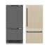 ZLINE Autograph Edition 36 in. 19.8 cu. ft. Panel Ready Built-In Bottom Freezer Refrigerator with Water Dispenser and Ice Maker with Graphite Gray Interior and Matte Black Accents (GRBITZ-36-MB)