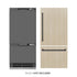 ZLINE Autograph Edition 36 in. 19.8 cu. ft. Panel Ready Built-In Bottom Freezer Refrigerator with Water Dispenser and Ice Maker with Graphite Gray Interior and Matte Black Accents (GRBITZ-36-MB)