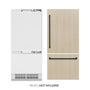 ZLINE Autograph Edition 36 in. 19.8 cu. ft. Panel Ready Built-In Bottom Freezer Refrigerator with Water Dispenser and Ice Maker with Matte Black Accents (RBITZ-36-MB)