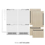 ZLINE Autograph Edition 72 in. 39.6 cu. ft. Panel Ready French Door Built-In Bottom Freezer Refrigerator with Water Dispensers and Ice Makers and Matte Black Accents (RBITZ-72-MB)