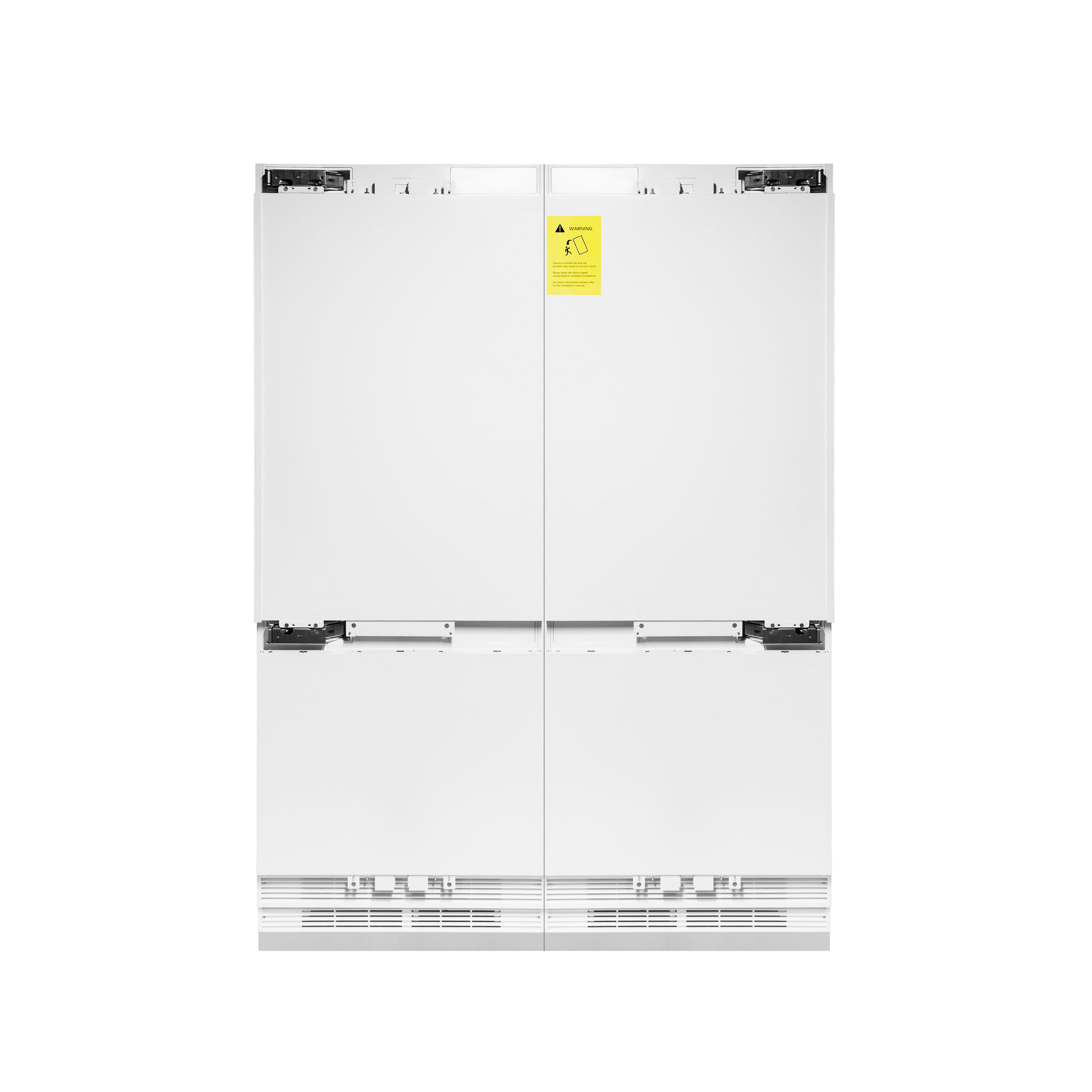 ZLINE 60 in. 32.2 cu. ft. Panel Ready French Door Built-In Bottom Freezer Refrigerator with Water Dispensers and Ice Makers (RBIV-60)