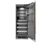 ZLINE Autograph Edition 30 in. 16.7 cu. ft. Column Refrigerator in Satin Stainless Steel with Graphite Gray Interior and Polished Gold Accents (RCRVZ-SN-30-G)