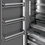 ZLINE Autograph Edition 18 in. 8.6 cu. ft. Right Hinge Column Freezer in Stainless Steel with Graphite Gray Interior and Matte Black Accents (RCFVRZ-30418-MB)