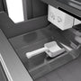 ZLINE Autograph Edition 18 in. 8.6 cu. ft. Right Hinge Column Freezer in Stainless Steel with Graphite Gray Interior and Matte Black Accents (RCFVRZ-30418-MB)