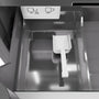 ZLINE Autograph Edition 18 in. 8.6 cu. ft. Right Hinge Column Freezer in Stainless Steel with Graphite Gray Interior and Matte Black Accents (RCFVRZ-30418-MB)