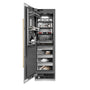ZLINE Autograph Edition 24 in. 12.4 cu. ft. Column Freezer in Stainless Steel with Graphite Gray Interior and Polished Gold Accents (RCFVZ-304-24-G)
