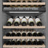 ZLINE Autograph Edition 24 in. 12.4 cu. ft. Triple Zone 100 Bottle Column Wine Cooler in Stainless Steel and Polished Gold Accents (RCWVZ-304-24-G)