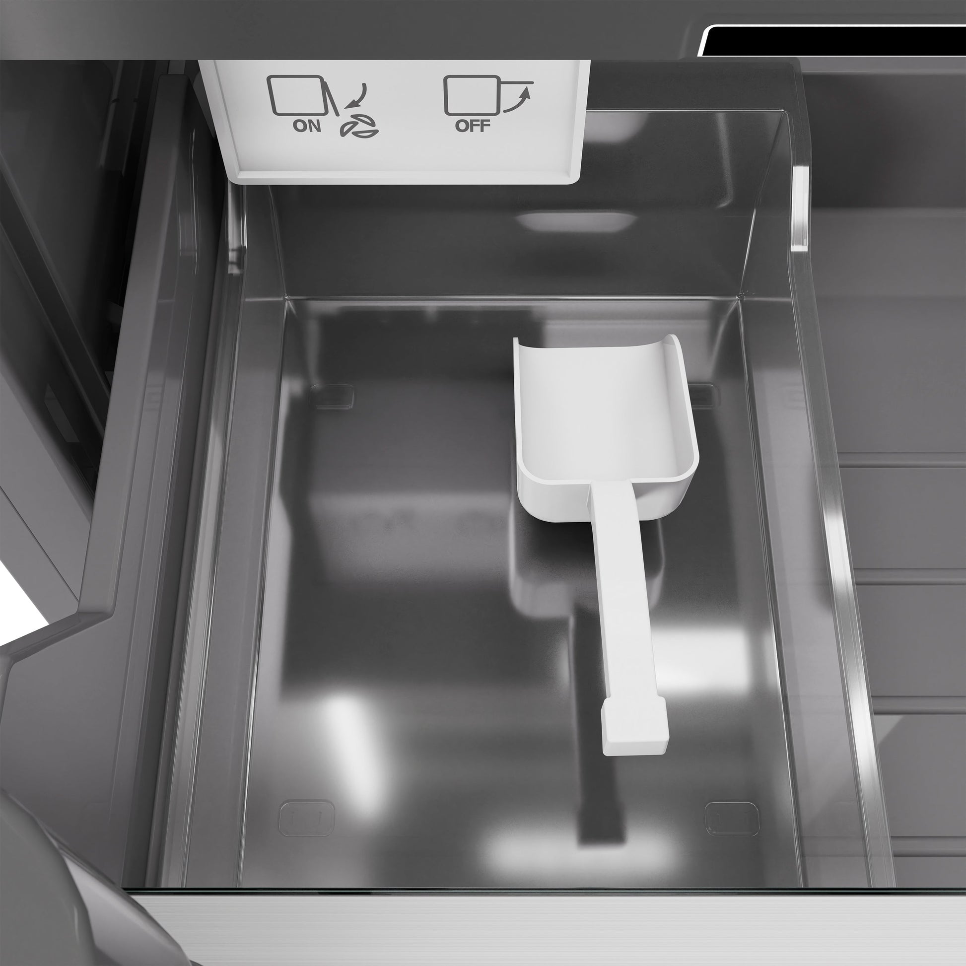 ZLINE Autograph Edition 18 in. 8.6 cu. ft. Right Hinge Column Freezer in White Matte with Graphite Gray Interior and Matte Black Accents (RCFVRZ-WM-18-MB)