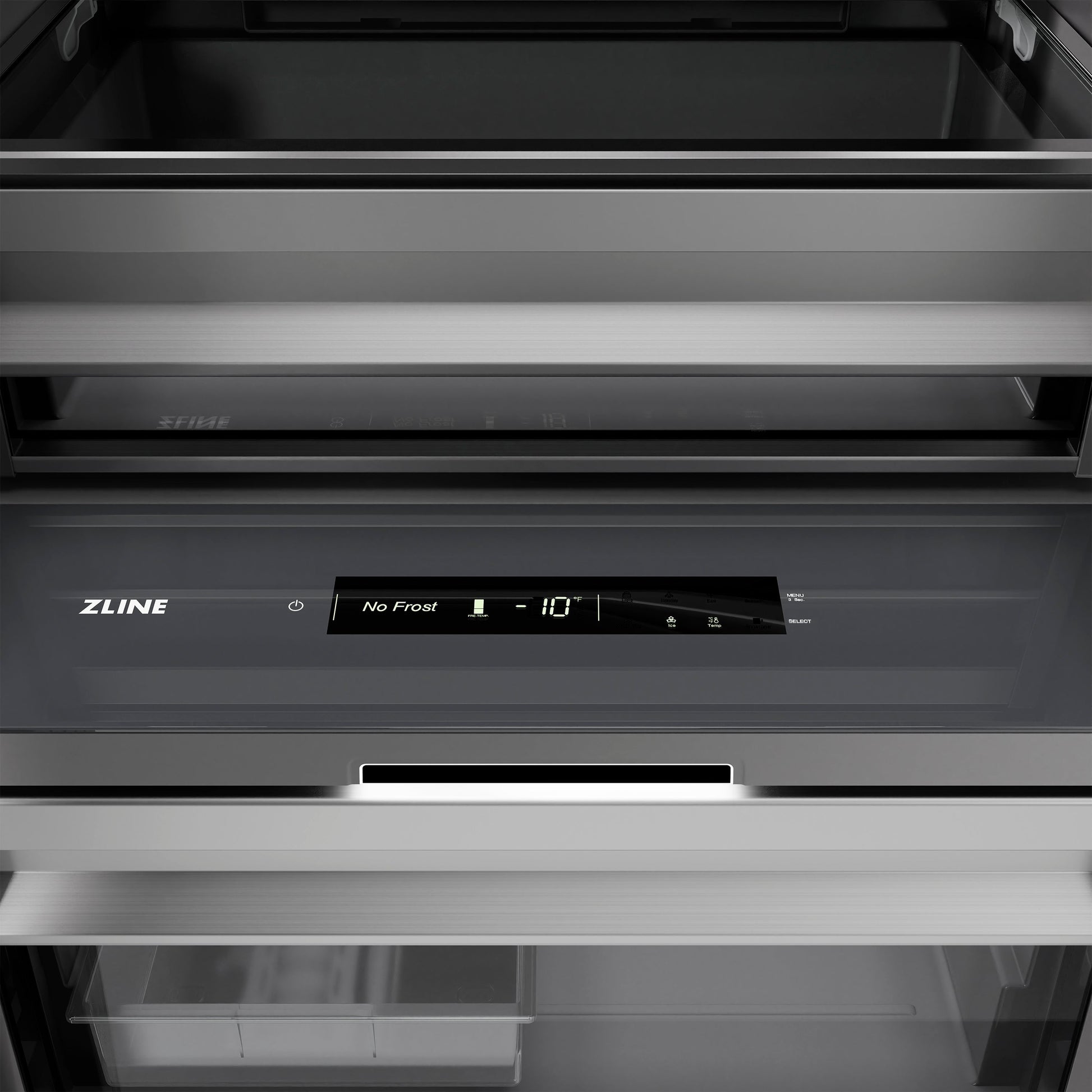 ZLINE Autograph Edition 18 in. 8.6 cu. ft. Right Hinge Column Freezer in White Matte with Graphite Gray Interior and Matte Black Accents (RCFVRZ-WM-18-MB)