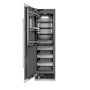 ZLINE Autograph Edition 24 in. 12.4 cu. ft. Column Freezer in White Matte with Graphite Gray Interior and Polished Gold Accents (RCFVZ-WM-24-G)