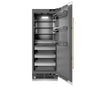 ZLINE Autograph Edition 30 in. 16.7 cu. ft. Column Refrigerator in White Matte with Graphite Gray Interior and Polished Gold Accents (RCRVZ-WM-30-G)